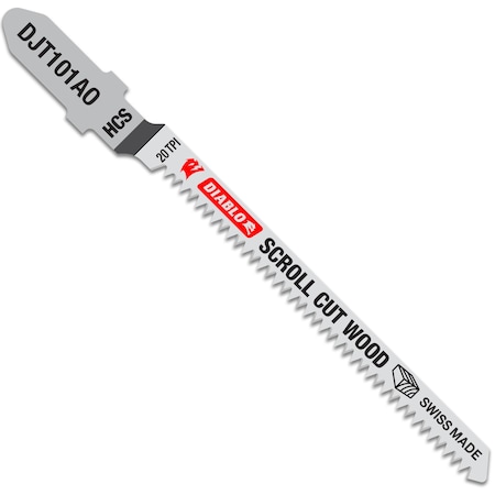 Diablo 3-1/4" 20 TPI High Carbon Steel Jig Saw Blades for Scroll Cuts 5-Pk DJT101AO5